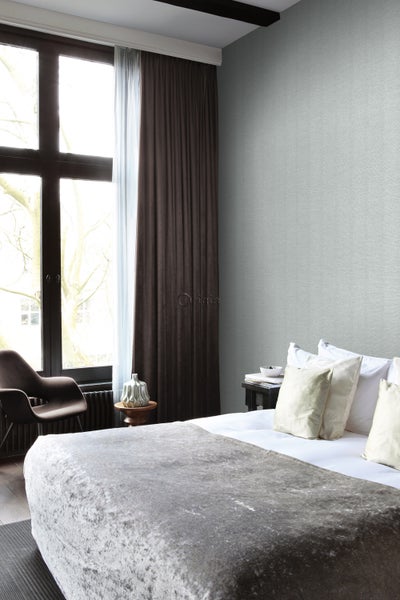 Origin Wallcoverings Tapete Leinen-Optik Helltaupe - 53 cm x 10.05 m - 347376