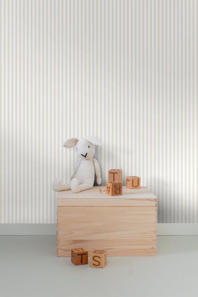 Sanders und Sanders Tapete Streifen Beige und Weiß - 53 cm x 10 m - 640313