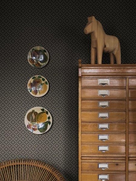 Borastapeter Tapete Fliesenmuster Schwarz - 53 cm x 10.05 m - 660577
