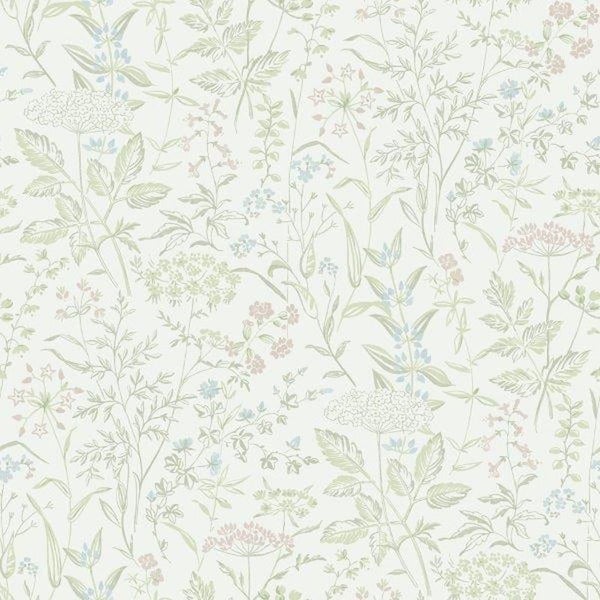 Borastapeter Tapete Feldblumen Grün - 53 cm x 11.2 m - 660128