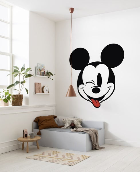Disney Wandtattoo Mickey Mouse Schwarz-Weiß und Rot - 128 x 128 cm - 612733