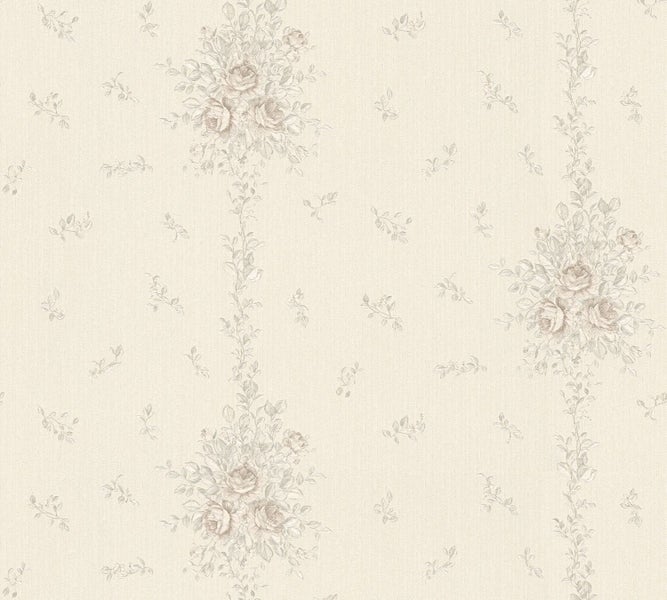 Tapete mit Rosen und Blättern