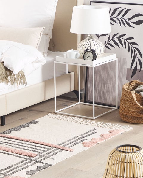 Teppich MURADIYE Beige 80 x 150 cm Baumwolle