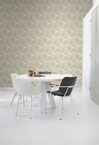 Origin Wallcoverings Tapete Rosen Creme-Beige - 53 cm x 10.05 m - 347031
