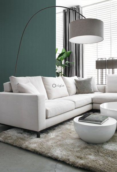 Origin Wallcoverings Tapete Gewebeoptik Meeresgrün - 53 cm x 10.05 m - 347627
