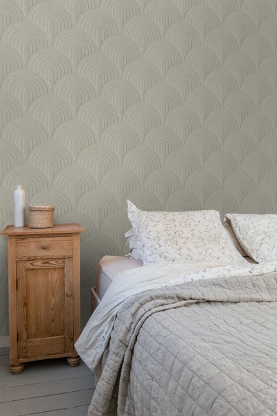 ESTAhome Tapete 3D Muster Graugrün - 50 x 900 cm - 131111