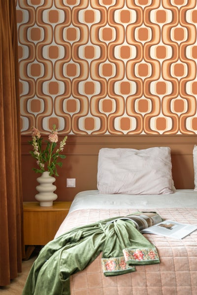 ESTAhome Tapete Retro-Ornamente Terrakotta - 50 x 900 cm - 131585
