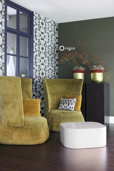 Origin Wallcoverings Tapete kubistisches Muster Schwarz und Weiß - 53 cm x 10.05 m - 346913