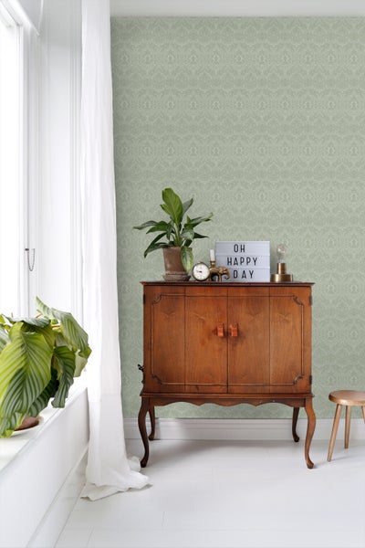 ESTAhome Tapete Ornamente Mintgrün - 50 x 900 cm - 139640