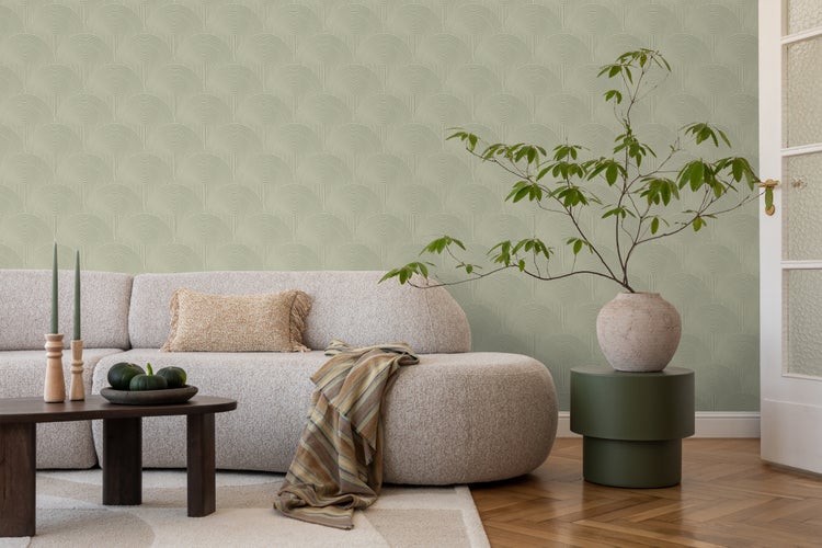 ESTAhome Tapete 3D Muster Grün - 50 x 900 cm - 131105