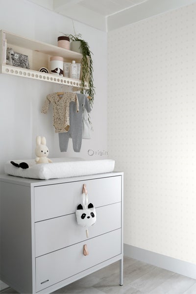 Origin Wallcoverings Tapete kleine Sterne Weiß und Silber - 53 cm x 10,05 m - 346828