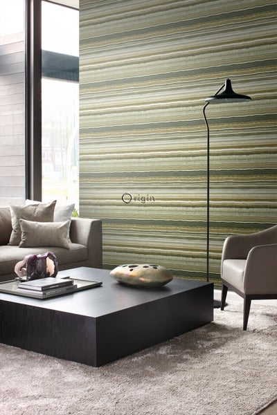 Origin Wallcoverings Tapete Marmor-Optik Ockergelb - 53 cm x 10.05 m - 337233