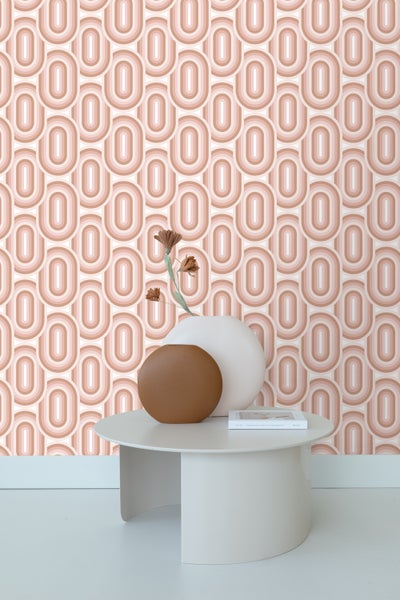 ESTAhome Tapete Retro-Ornamente Hellrosa - 50 x 900 cm - 130982