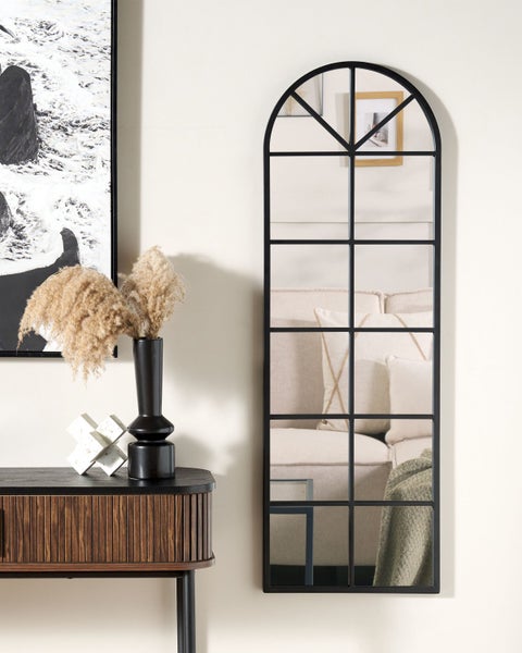 Wandspiegel BROUAGE 40 cm 120 cm Metall Schwarz
