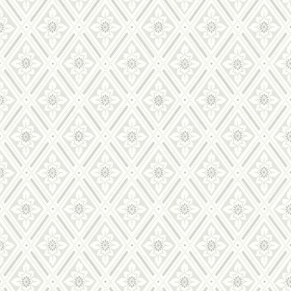 Borastapeter Tapete Barockmuster Hellgrau - 53 cm x 10.05 m - 660369