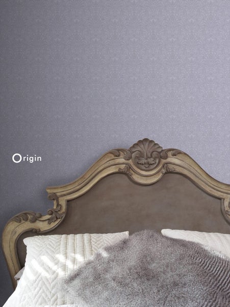Origin Wallcoverings Tapete Ornamente Lila und Grau - 53 cm x 10.05 m - 346534