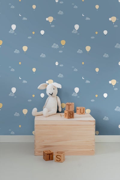 Sanders und Sanders Tapete Luftballons Dunkelblau - 53 cm x 10 m - 640287