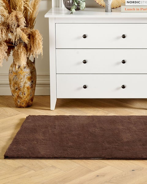 Kunstfellteppich MIRPUR Braun 80 x 150 cm