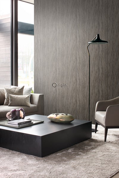 Origin Wallcoverings Tapete Holzoptik Taupe - 53 cm x 10.05 m - 347418
