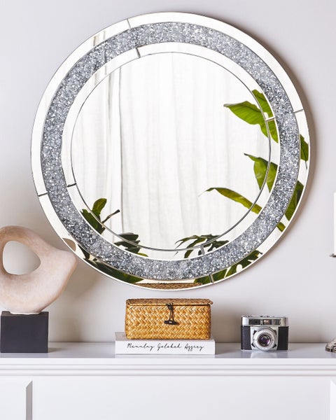 Wandspiegel ERBRAY 70 cm 70 cm Silber