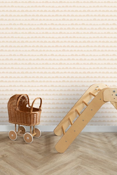 ESTAhome Tapete grafisches Motiv Beige - 50 x 900 cm - 139728