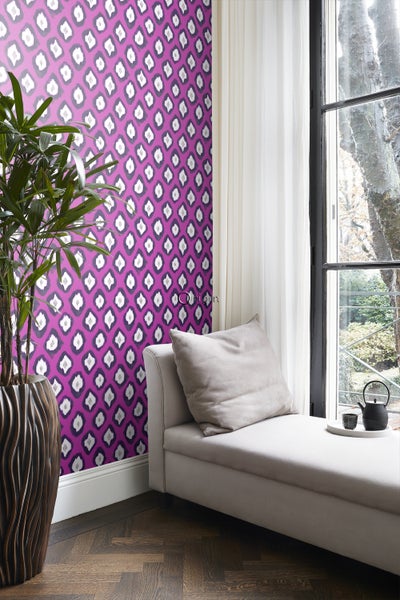 Origin Wallcoverings Tapete Ikat-Motiv Rosa - 53 cm x 10.05 m - 346918
