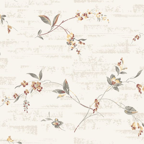Duro Tapete Blumen Hellbeige - 53 cm x 10.05 m - 661204