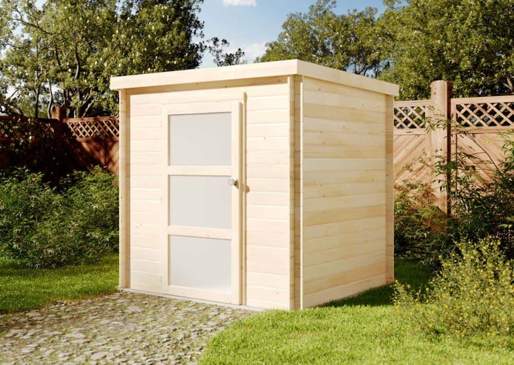 Alpholz Gerätehaus Nyborg Gerätehaus aus Holz, Geräteschrank mit 19 mm Wandstärke, Gartenhaus