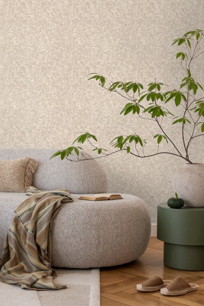 Sanders und Sanders Tapete grafische Linien Sandbeige - 53 cm x 10 m - 640511