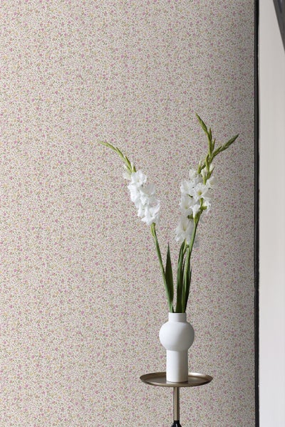Sanders und Sanders Tapete Blumen Lila, Grün und Gelb - 53 cm x 10 m - 640394