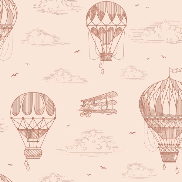 ESTAhome Tapete Luftballons Terrakottarosa - 50 x 900 cm - 139717