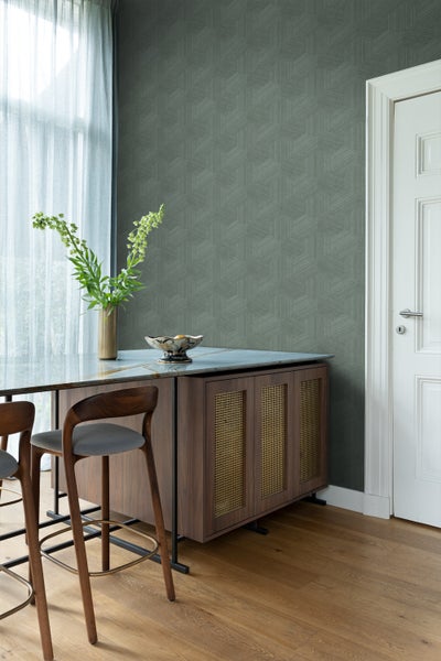 Origin Wallcoverings Tapete 3D-Muster Graugrün - 50 x 900 cm - 347944