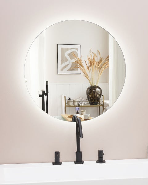 LED-Badezimmer-Spiegel CALLAC 60 cm 60 cm Silber