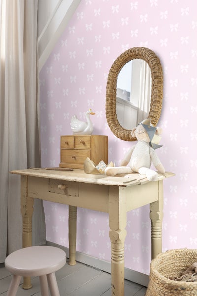 Origin Wallcoverings Tapete kleine Schleifen Rosa - 53 cm x 10.05 m - 346844