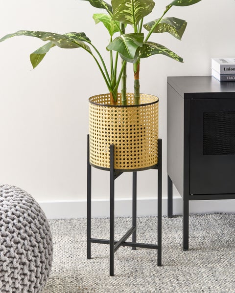Blumentopf mit Beinen FALLOPIA Metall 25 cm Beige