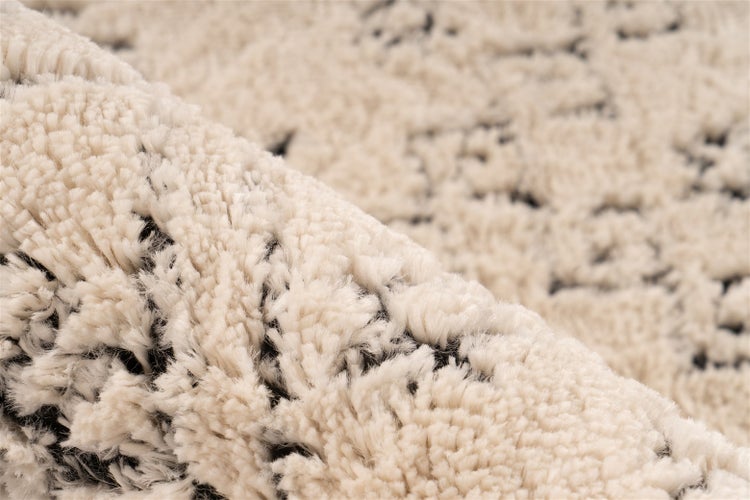 Kurzflor Teppich Gaston Weiß Ethno-Design 160 x 230 cm