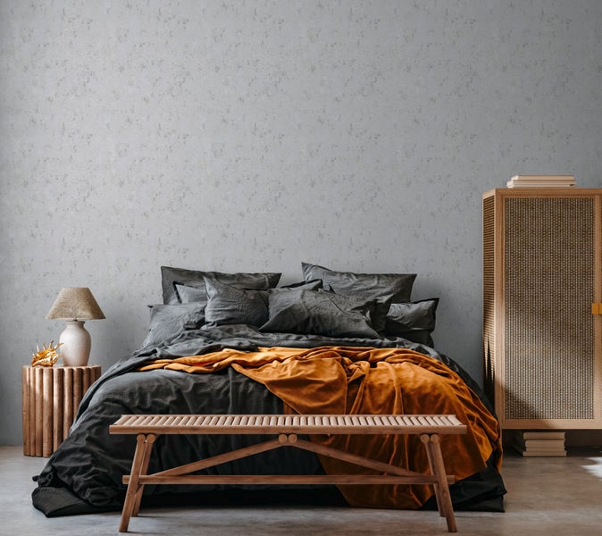 A.S. Création Tapete mit feiner Struktur Grau, Silber und Metallfarbe - 53 cm x 10.05 m - AS-393872