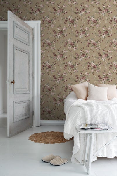 Borastapeter Tapete Blumen Braun - 53 cm x 10.05 m - 660618