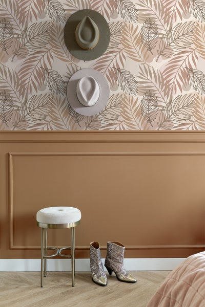 ESTAhome Tapete Blätter Beige - 50 x 900 cm - 139819