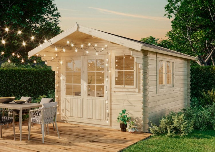 Alpholz Premium Gartenhaus-Set Gabriel 3x4m inkl. Boden, Dach & Aufbauservice