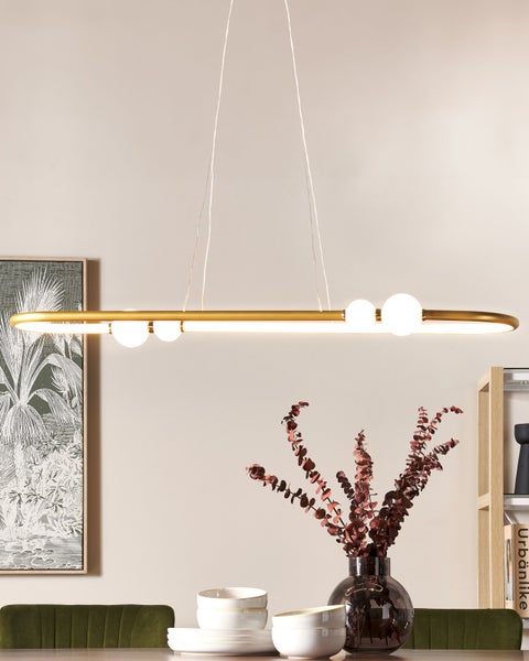 LED Hängeleuchte FEALE Metall Gold