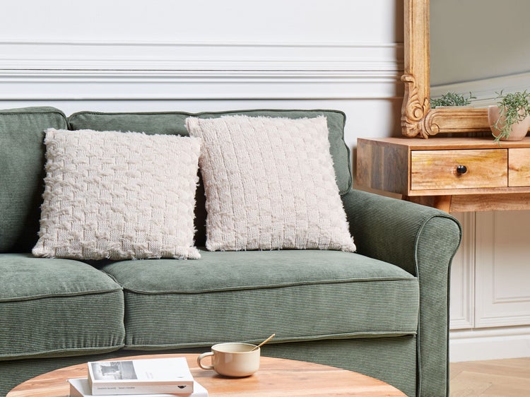 Quadratisches Strickkissen