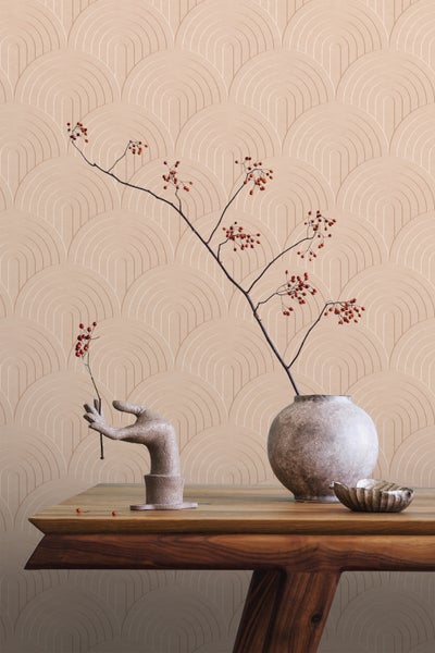 ESTAhome Tapete 3D Muster Pfirsichrosa - 50 x 900 cm - 131109