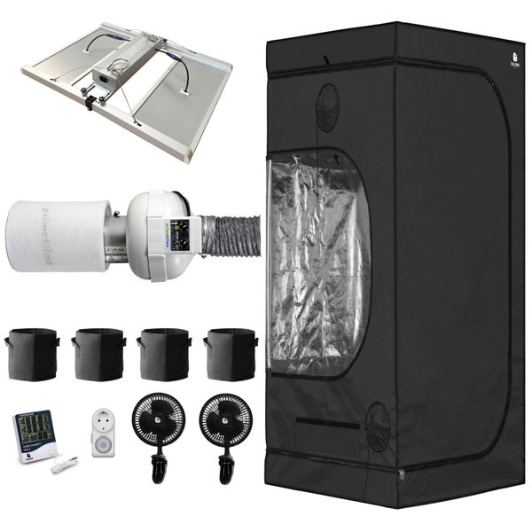 Caluma Premium Growbox Komplettset 120x120x200 cm, 480W LED, PK Lüfter, für 4 Pflanzen