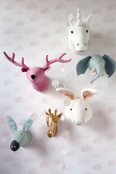 Dekorative Tierköpfe zur Wandmontage im Kinderzimmer