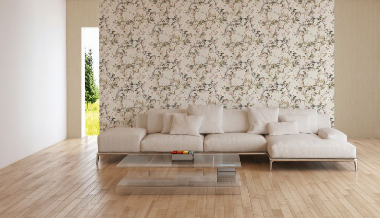 Michalsky Living Tapete Blumenmuster Beige, Grün, Grau und Rosa - 53 cm x 10.05 m - AS-364982