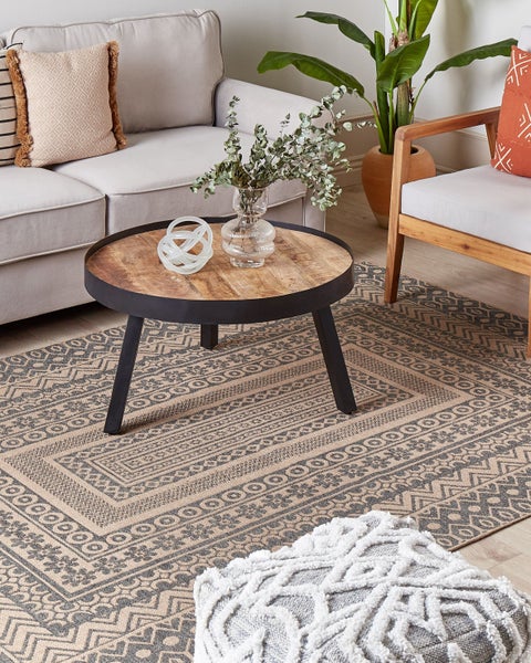 Teppich BAGLAR Grau 160 x 230 cm Jute