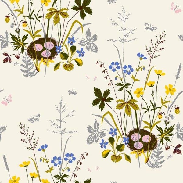 Borastapeter Tapete Feldblumen Gelb - 53 cm x 10.05 m - 660732