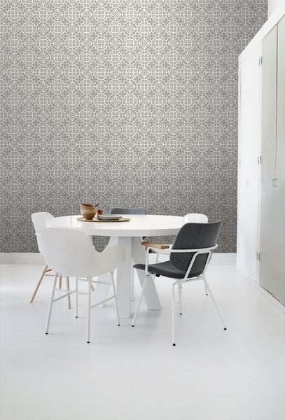 ESTAhome Tapete abgenutzte Fliesen Taupe - 53 cm x 10.05 m - 128045
