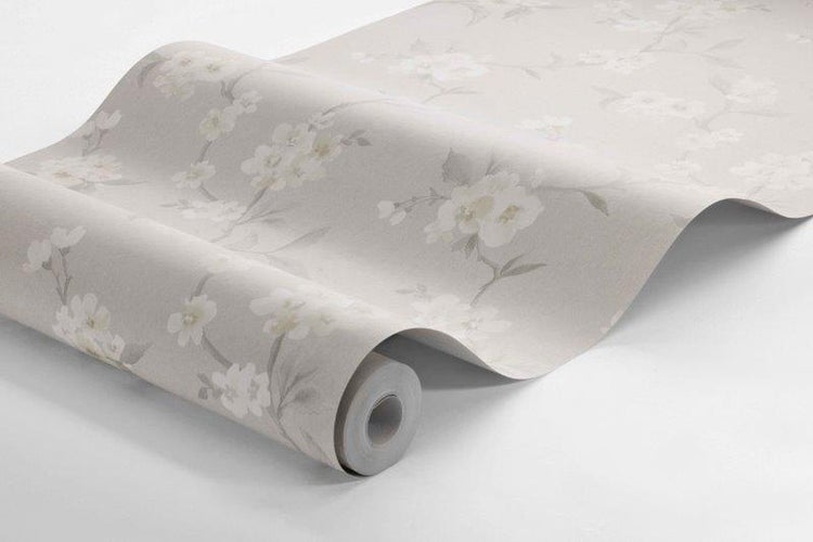 Borastapeter Tapete Blumen Grau - 53 cm x 11.2 m - 660145
